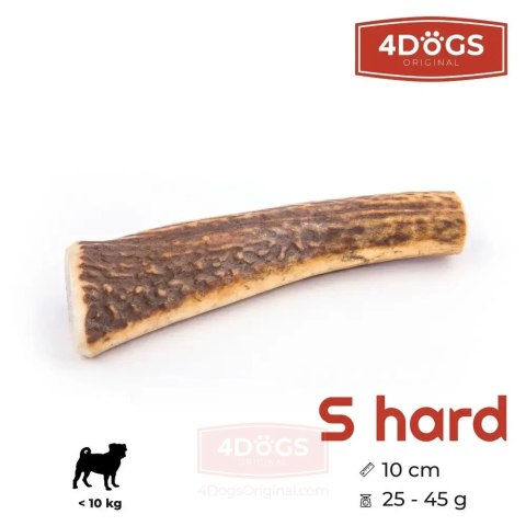 100% NATURALNE POROŻE JELENIA DLA PSA GRYZAK HARD S (PSY DO 10 kg)