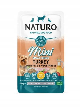NATURO MINI KARMA DLA PSÓW DOROSŁYCH INDYK 150g