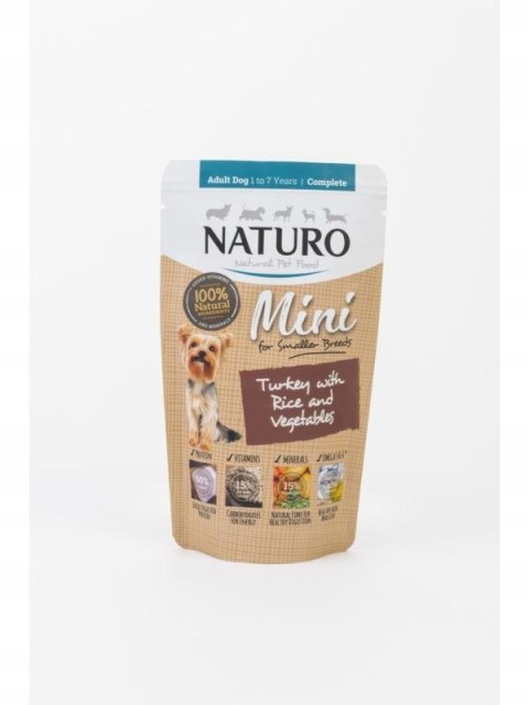 NATURO MINI KARMA DLA PSÓW DOROSŁYCH INDYK 150g