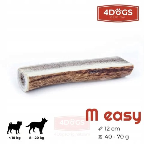 POROŻE JELENIA DLA PSA GRYZAK EASY M (PIES 8-20 kg) - 100% NATURALNY!